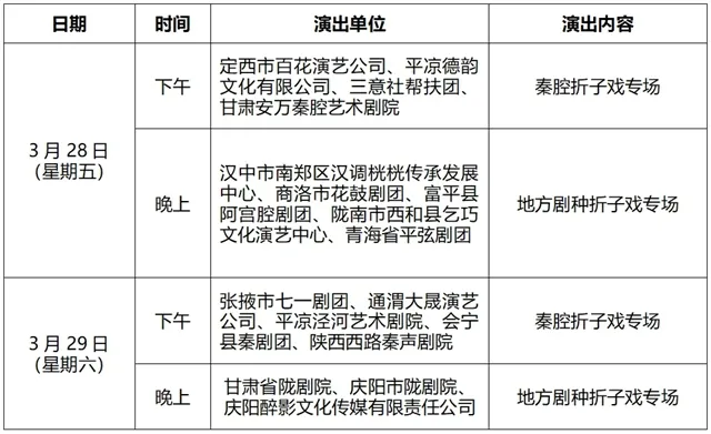 西北地方剧种折子戏展演
