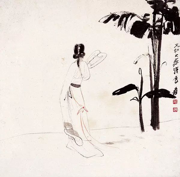 张大千为张充和所作<a href=http://www.xiaopiaoyou.com/kunqufayuandi/ target=_blank class=infotextkey>昆曲</a>神韵像